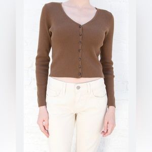 Brandy Melville brown thin cardigan sweater